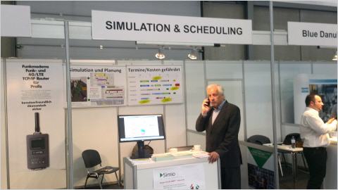Materialflusssimulation mit Simio auf der Smart Automation Wien 2014