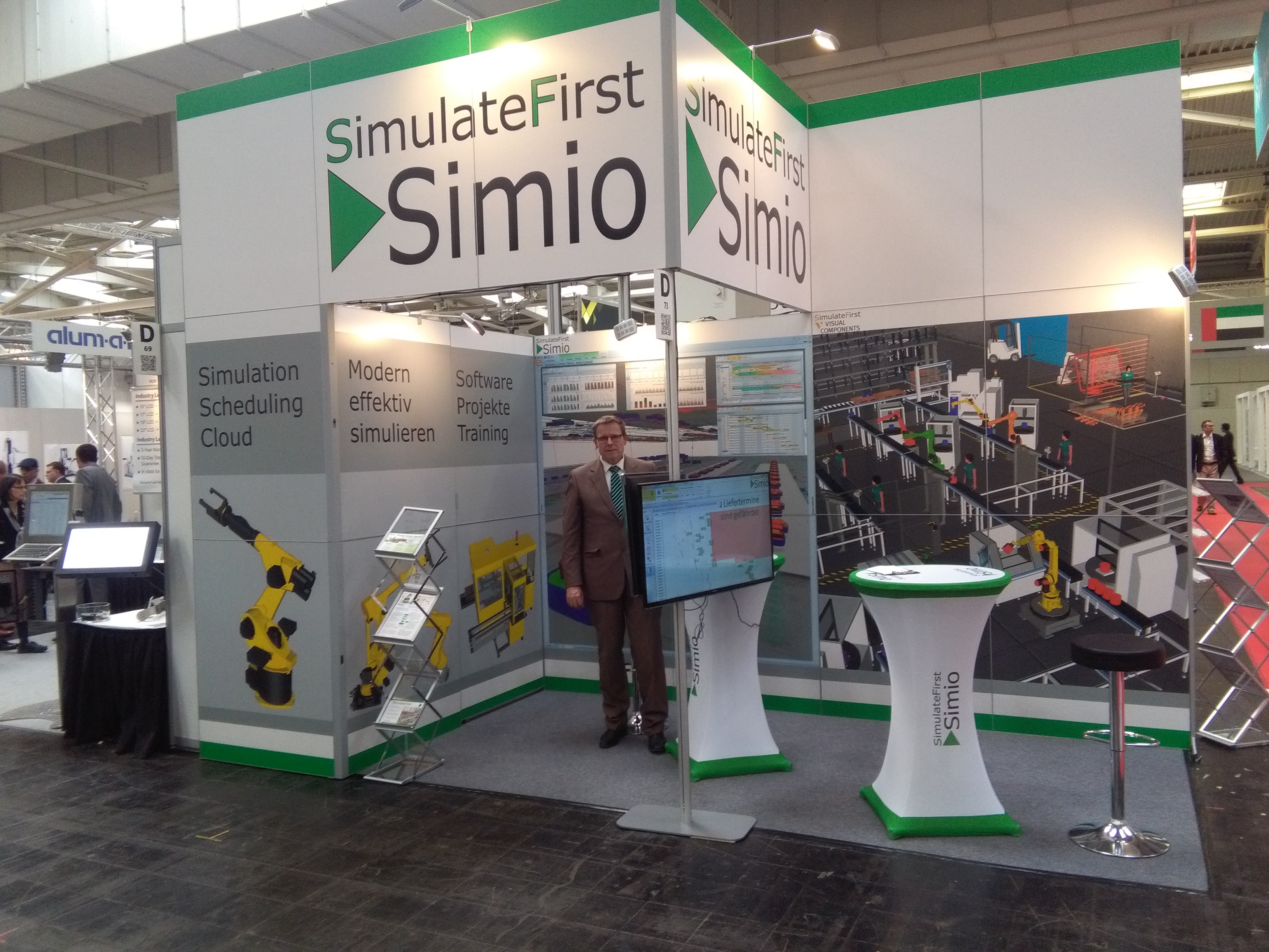Materialflusssimulation mit Simio auf der Hannover Messe 2017