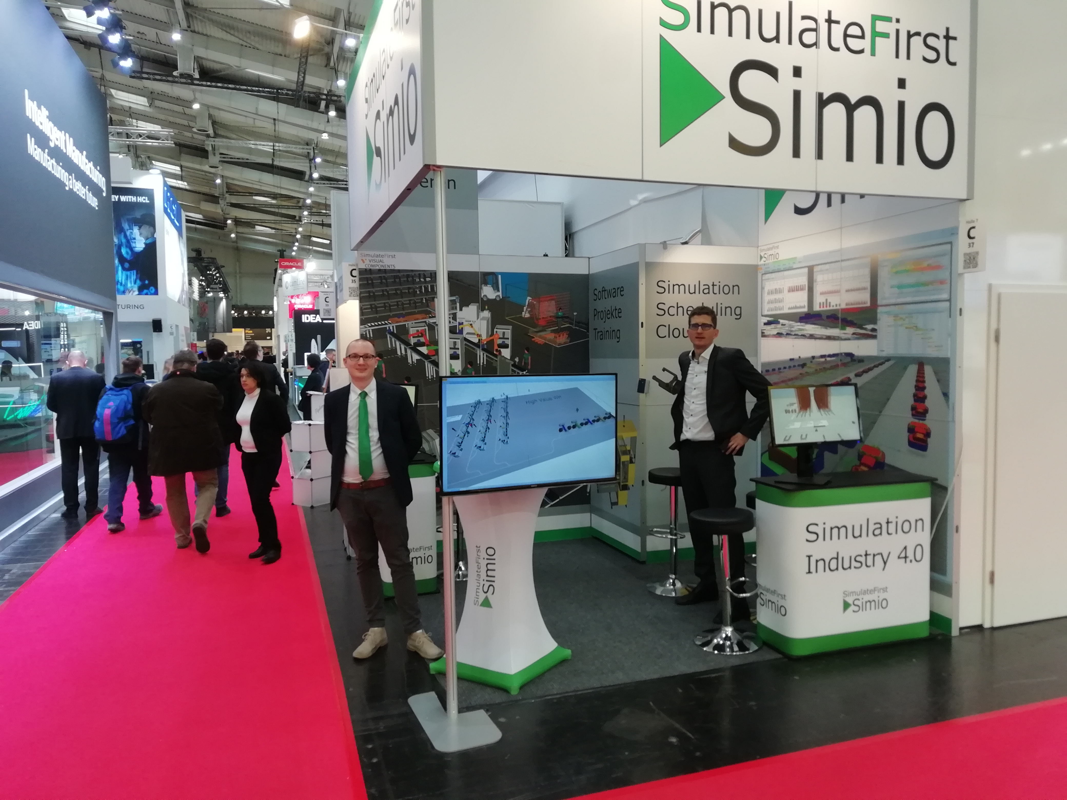 Materialflusssimulation mit Simio auf der Hannover Messe 2019
